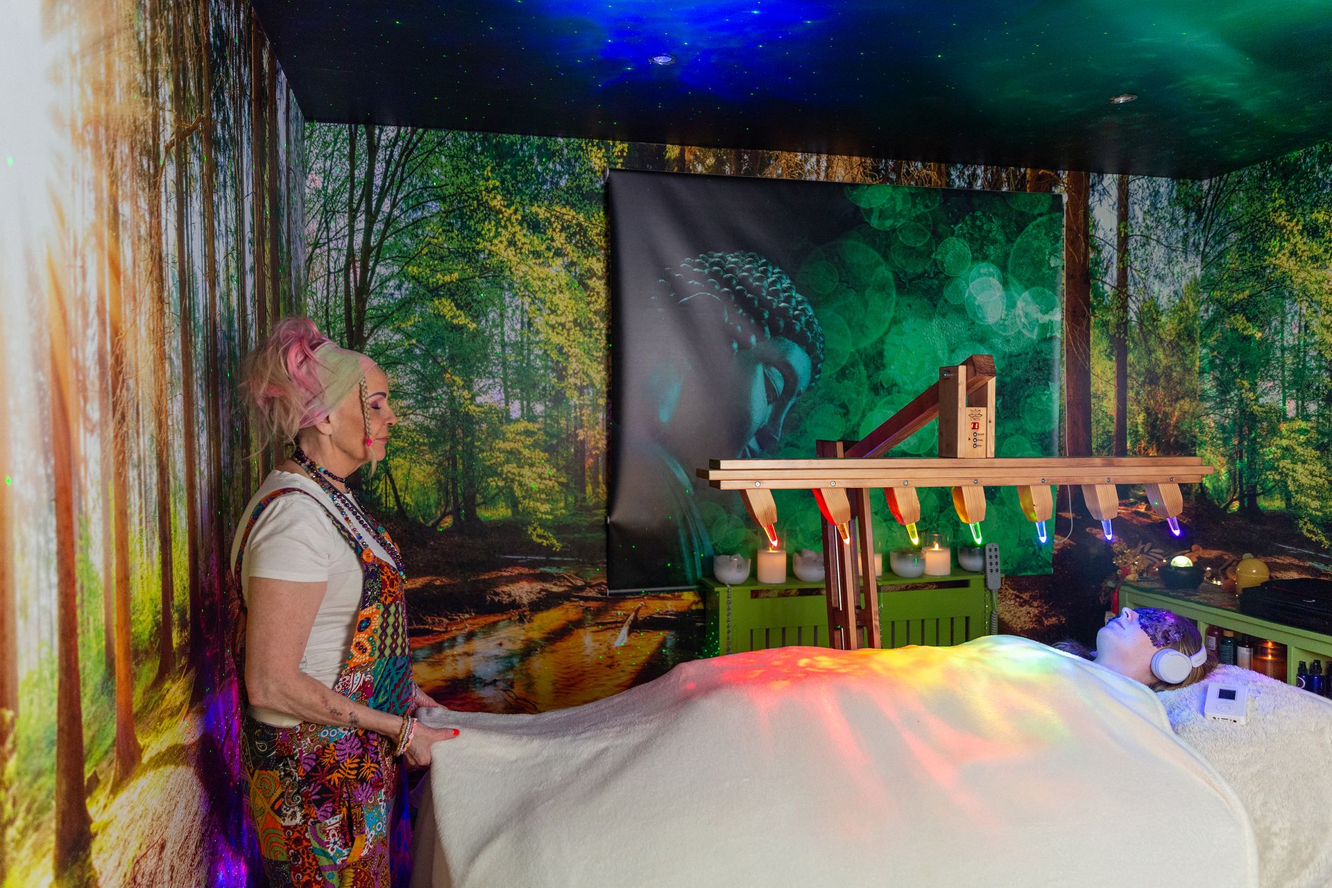 Crystal Light Therapy Chakra Bed Treatment at Peaceful Haven Holistic Therapies in East Kilbride